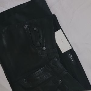 7 of all mankind super skinny black pants
